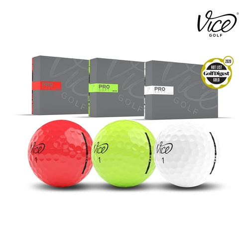 [바이스골프 정품] 바이스골프 프로 소프트 3피스 골프공 / 골프볼