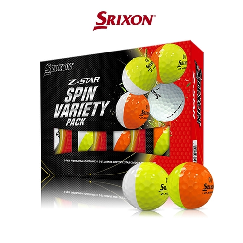 [던롭코리아 정품] 스릭슨 Z-스타 8 스핀 버라이어티팩 3피스 골프공 / 골프볼